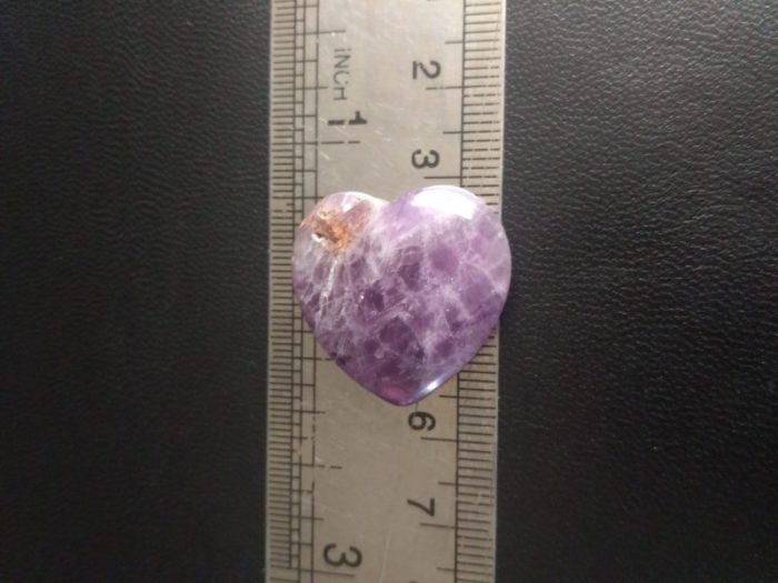 سنگ آمیتیست طبیعی تراش قلب 1