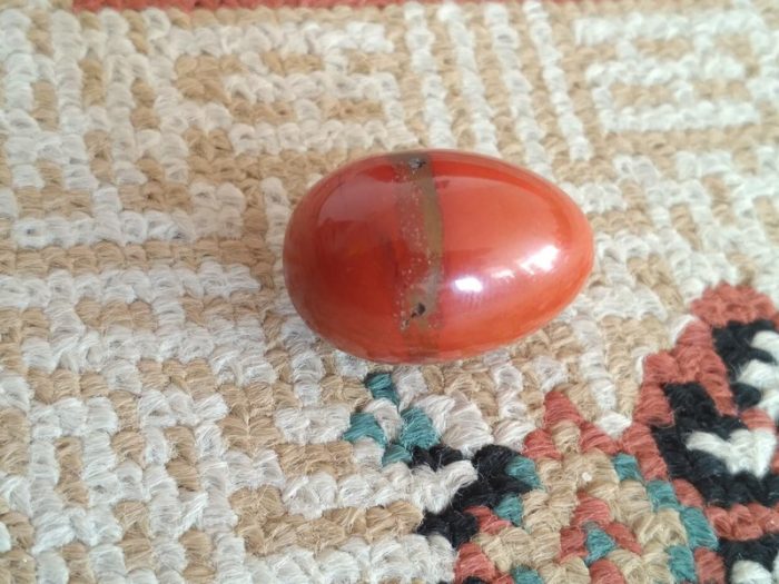 سنگ تخم مرغی جاسپر قرمز (کد23)