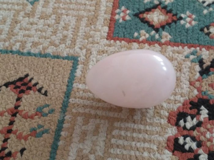 سنگ تخم مرغی رز کوارتز (کد 15)